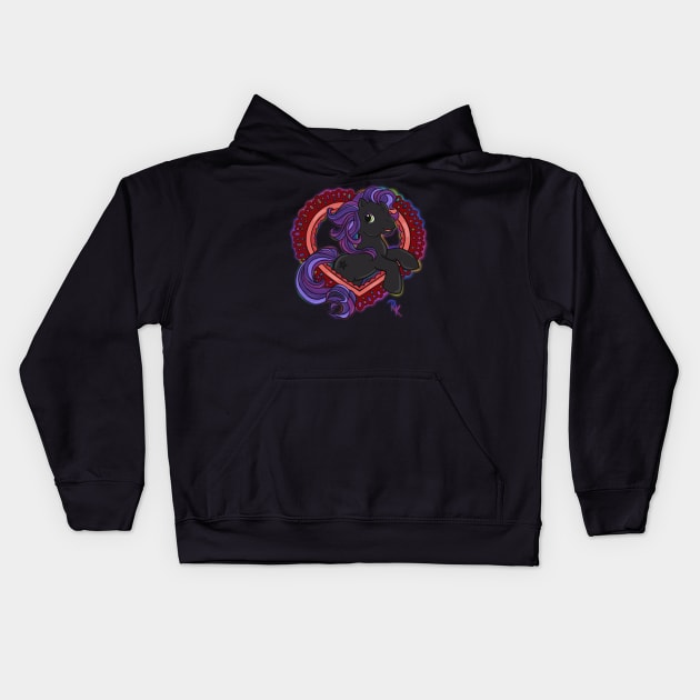 My Demon Pony Kids Hoodie by Romy Karina